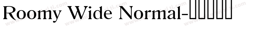 Roomy Wide Normal字体转换